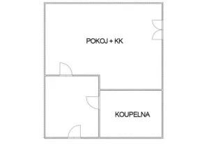 Pronájem bytu 1+kk, Dlouhoňovice, Nádražní, 30 m2