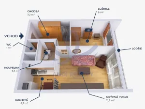 Pronájem bytu 2+kk, Mladá Boleslav, Havlíčkova, 45 m2