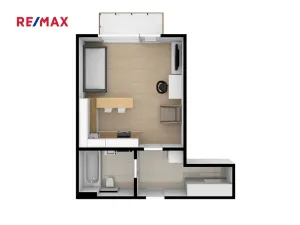 Pronájem bytu 1+kk, Plzeň, V Zahrádkách, 39 m2