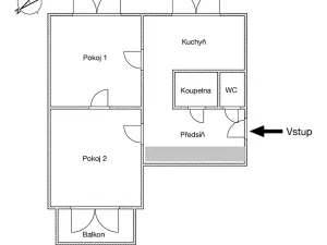 Pronájem bytu 2+1, Hodonín, Erbenova, 56 m2