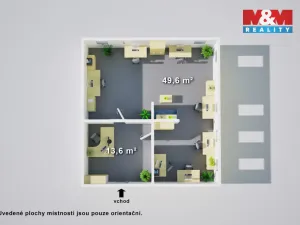 Pronájem kanceláře, Ústí nad Labem - Klíše, V Zahrádkách, 63 m2