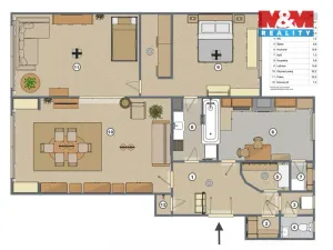 Prodej bytu 3+1, Praha - Malá Strana, Újezd, 103 m2