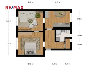 Prodej bytu 2+1, Slaný, Smetáčkova, 50 m2