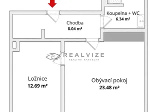 Pronájem bytu 2+kk, České Budějovice, Puklicova, 50 m2