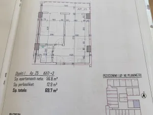 Prodej bytu 1+kk, Rruga Viena, Golem, Albánie, 37 m2