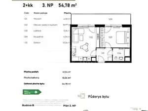 Pronájem bytu 2+kk, Unhošť, Karla Čapka, 57 m2