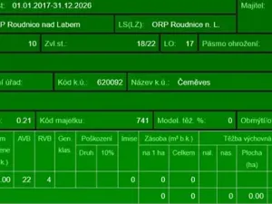 Prodej podílu lesa, Černěves, 9239 m2