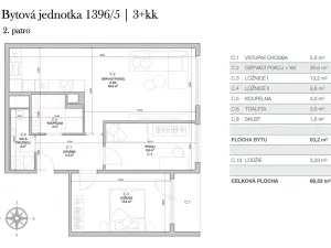 Prodej bytu 3+kk, Praha - Chodov, Ke Kateřinkám, 67 m2