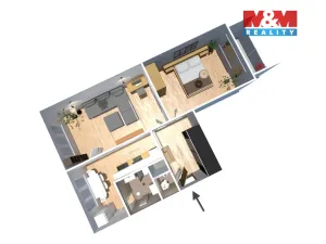 Prodej bytu 2+1, Žatec, Pražská, 61 m2