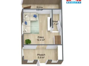 Prodej chaty, Nymburk, Komárno, 20 m2