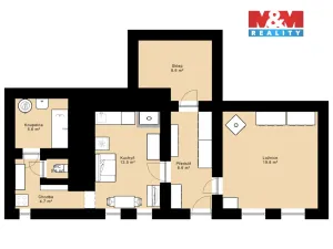 Prodej rodinného domu, Horosedly, 52 m2