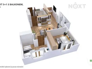 Pronájem bytu 3+1, Šumperk, Lidická, 60 m2