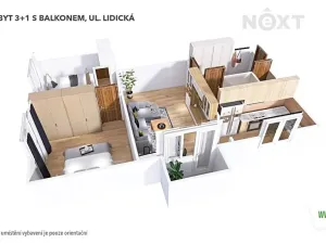 Pronájem bytu 3+1, Šumperk, Lidická, 60 m2