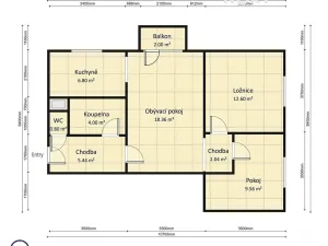 Pronájem bytu 3+1, Šumperk, Lidická, 60 m2