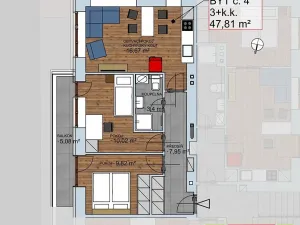 Pronájem bytu 3+kk, Praha, Na Výšince, 50 m2