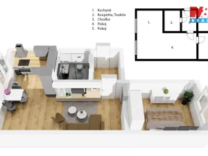 Prodej bytu 2+1, Kralupy nad Vltavou - Lobeček, Štefánikova, 53 m2