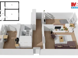 Prodej bytu 2+1, Jablonec nad Nisou - Mšeno nad Nisou, Palackého, 55 m2
