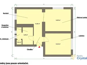 Prodej bytu 2+1, Planá, Zahradní, 55 m2