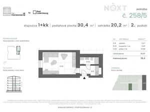 Prodej bytu 1+kk, Praha - Vysočany, Pod pekárnami, 31 m2
