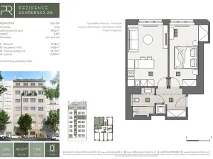 Prodej bytu 2+kk, Praha - Vinohrady, Záhřebská, 46 m2