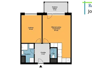 Pronájem bytu 2+kk, Liberec, Americká, 55 m2