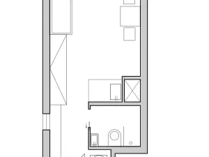 Pronájem bytu 1+kk, Pardubice - Zelené Předměstí, Palackého třída, 21 m2