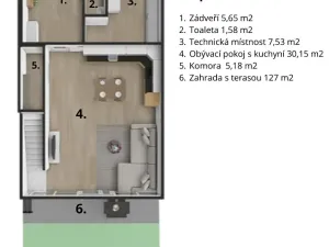 Prodej rodinného domu, Mikulov, Bezručova, 100 m2