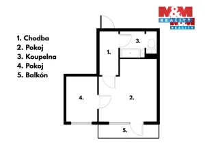 Prodej bytu 1+1, Olomouc - Nová Ulice, Kmochova, 37 m2