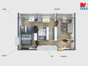 Prodej bytu 3+1, Most, M. G. Dobnera, 64 m2