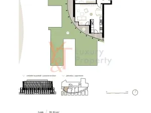 Pronájem bytu 2+kk, Praha, 71 m2