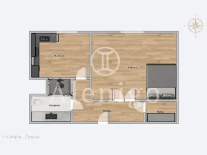 Prodej bytu 1+1, Praha - Čimice, Minická, 40 m2