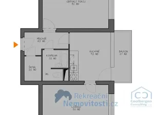 Prodej bytu 2+1, Teplice, Jaselská, 53 m2