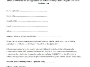 Prodej pozemku pro bydlení, Záříčí, 880 m2