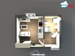 Prodej bytu 1+kk, Mšené-lázně, Mládežnická, 21 m2