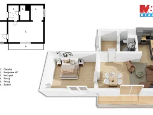 Prodej bytu 2+1, Jankov, 45 m2