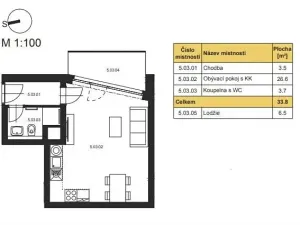 Prodej bytu 1+kk, Praha - Dejvice, Lindleyova, 34 m2
