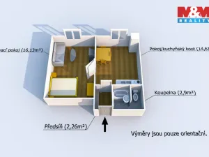 Prodej bytu 1+1, Františkovy Lázně, Husitská, 38 m2