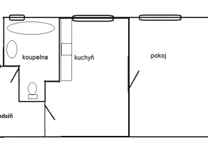 Pronájem bytu 1+1, Teplice, U Vlastního krbu, 45 m2