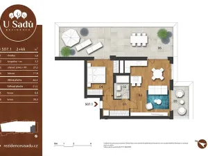 Prodej bytu 2+kk, Hradec Králové, Na Střezině, 52 m2