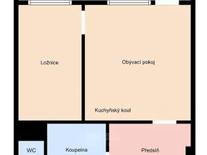 Pronájem bytu 2+kk, Praha - Krč, Hurbanova, 40 m2