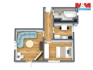 Prodej bytu 2+1, Karlovy Vary - Bohatice, Na Výšině, 45 m2