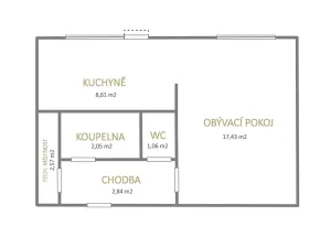 Pronájem bytu 1+1, Most, Jaroslava Vrchlického, 34 m2