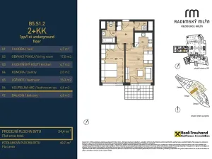 Prodej bytu 2+kk, Kolín, 54 m2