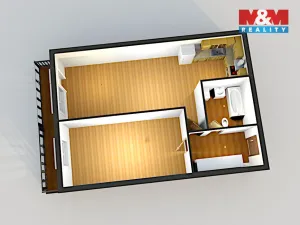 Pronájem bytu 2+kk, Praha - Letňany, Miroslava Hajna, 63 m2