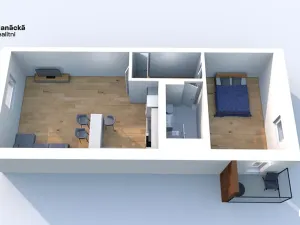 Pronájem bytu 2+kk, Olomouc, Hálkova, 62 m2