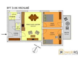Pronájem bytu 3+kk, Vrchlabí, Jos. Šíra, 59 m2