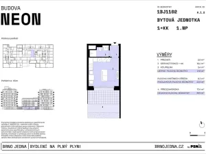 Prodej bytu 1+kk, Brno, Plynárenská, 22 m2