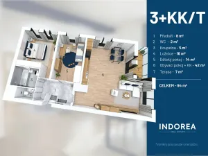 Prodej bytu 3+kk, Praha - Košíře, Tůmova, 87 m2