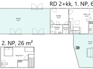Prodej rodinného domu, Bouzov, 91 m2