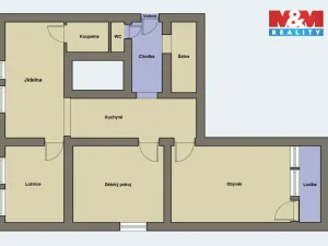 Prodej bytu 3+1, Klášterec nad Ohří - Miřetice u Klášterce nad Ohří, Královéhradecká, 61 m2